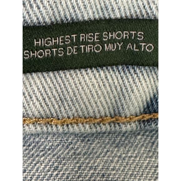 Wild Fable light wash highest rise jean shorts size 10 - Picture 4 of 7